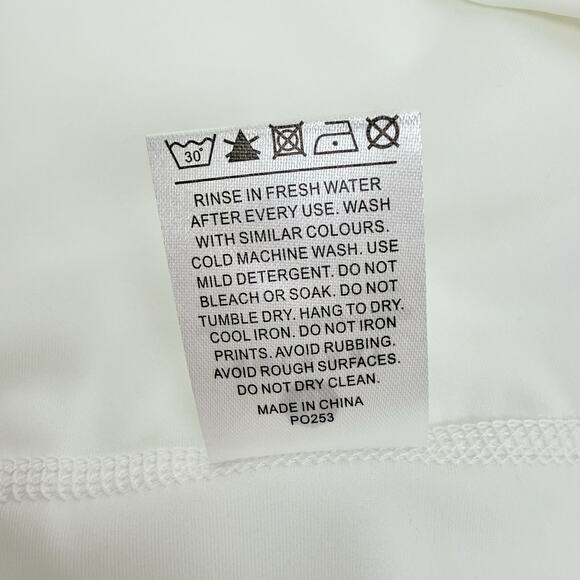 Solbari Long Sleeve Swim Rash Guard Shirt Womens XXL UPF 50+ White Comfort - Picture 12 of 16